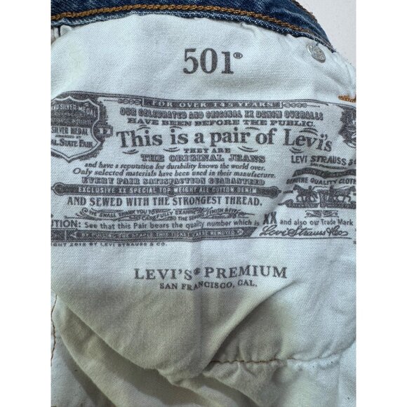 Levi's premium 501 100% cotton button fly medium wash jeans women's size 25x30 - Picture 9 of 10